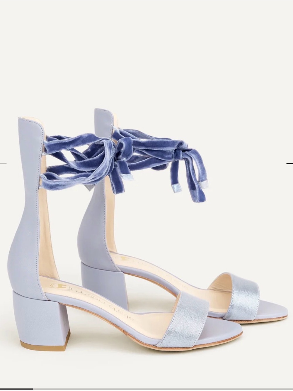 Block Heel Sandals with Ankle Tie